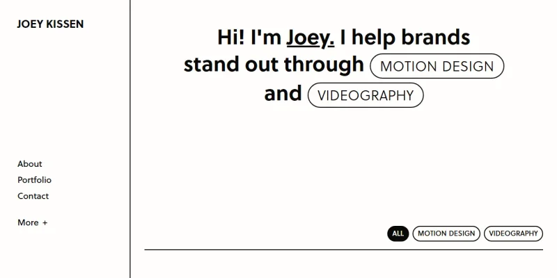 Screenshot van de website van JK-Design