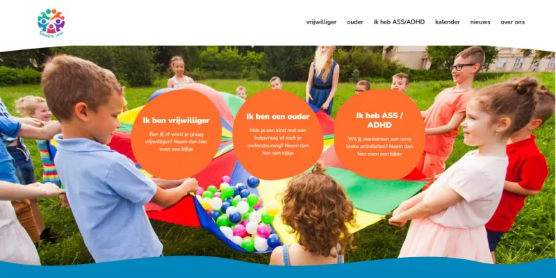 Screenshot van de website van Samino